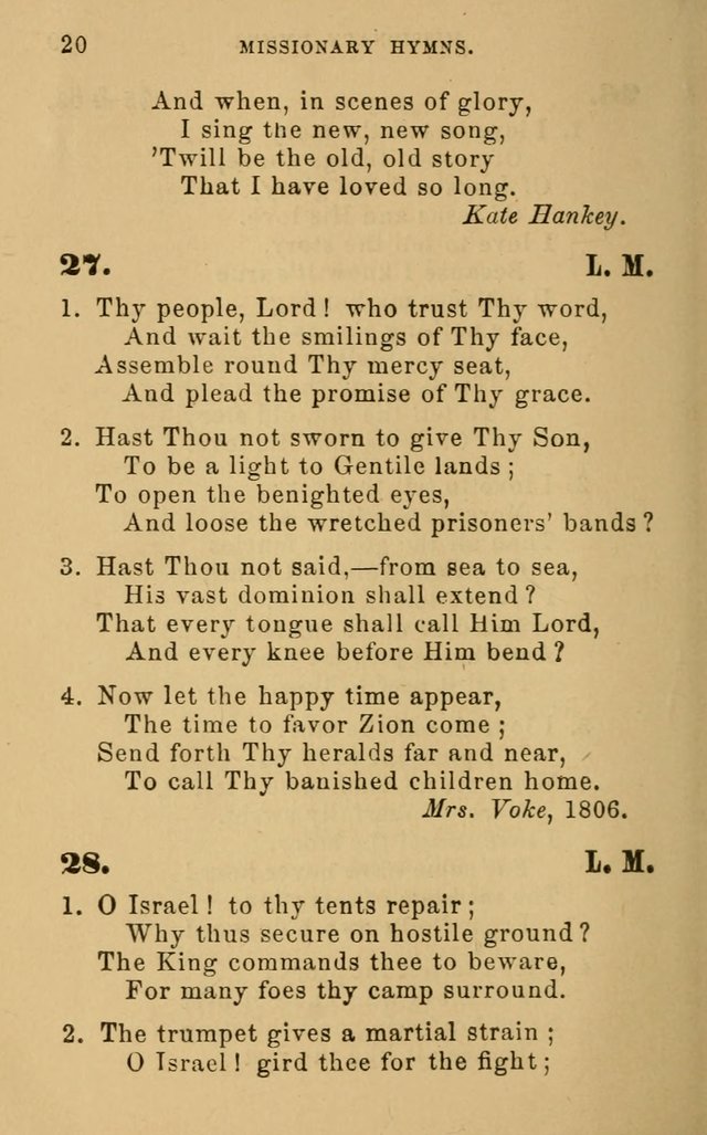 Missionary Hymns page 20