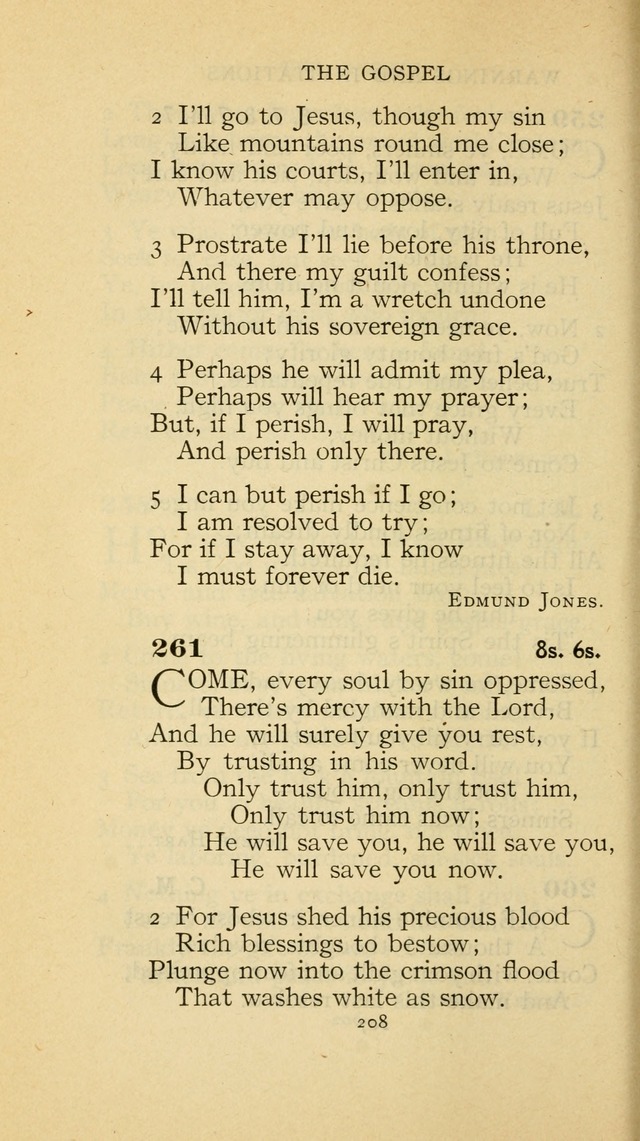 The Methodist Hymnal (Text only edition) page 208