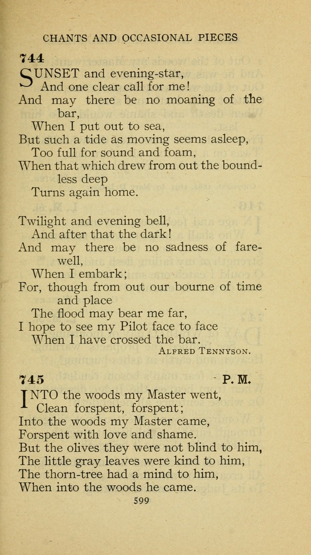 The Methodist Hymnal (Text only edition) page 599