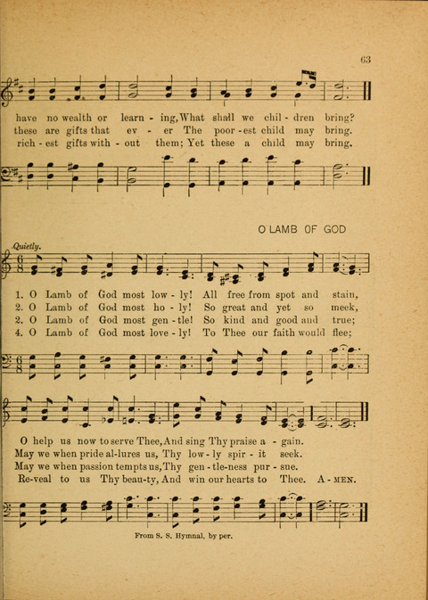 Missionary Hymnal: for the use of junior and juvenile missionary socieites page 63