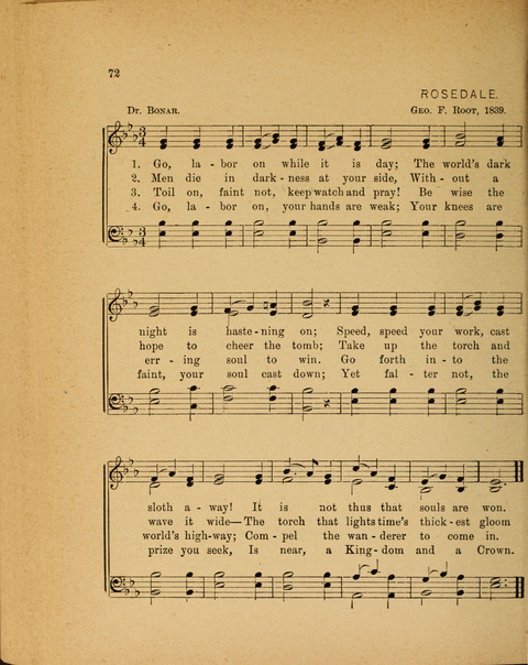 Missionary Hymnal: for the use of junior and juvenile missionary socieites page 72