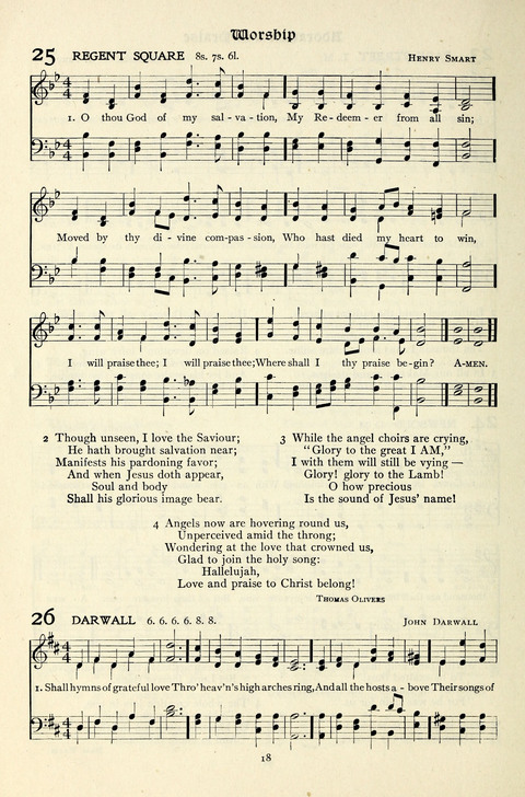 The Methodist Hymnal: Official hymnal of the methodist episcopal church and the methodist episcopal church, south page 18
