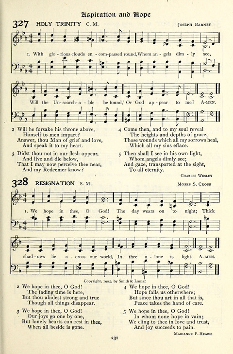 The Methodist Hymnal: Official hymnal of the methodist episcopal church and the methodist episcopal church, south page 231