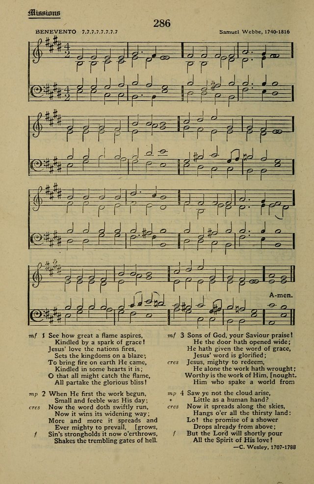 Methodist Hymn and Tune Book: official hymn book of the Methodist Church page 310