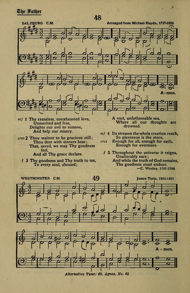 Methodist Hymn and Tune Book: official hymn book of the Methodist Church page 52