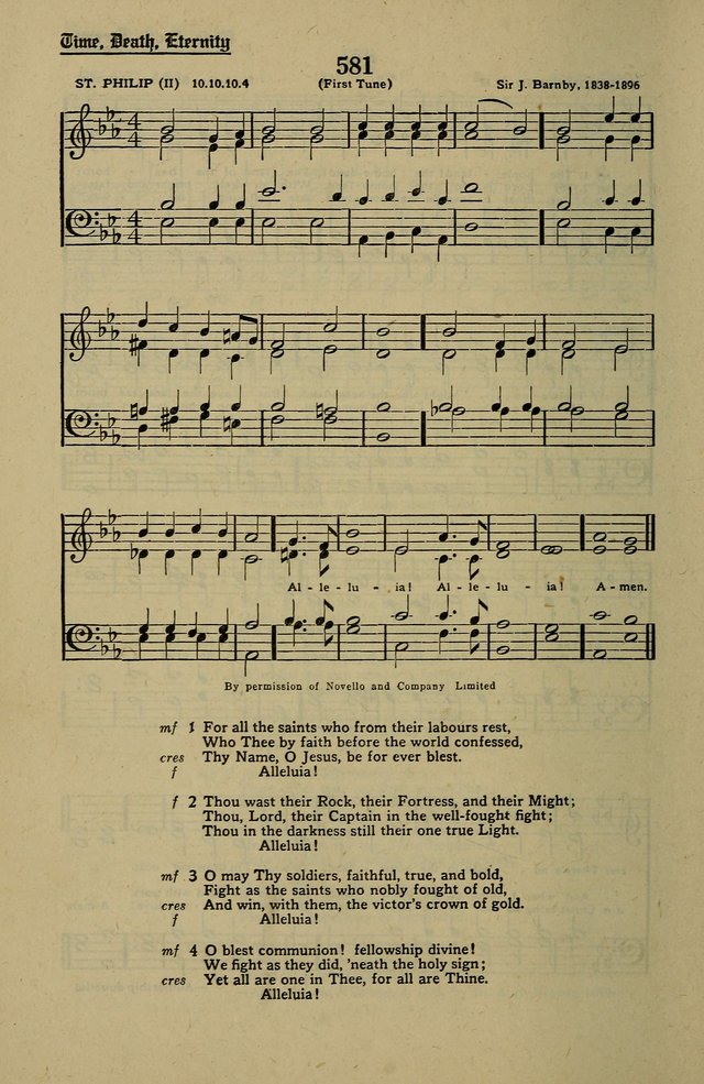 Methodist Hymn and Tune Book: official hymn book of the Methodist Church page 636