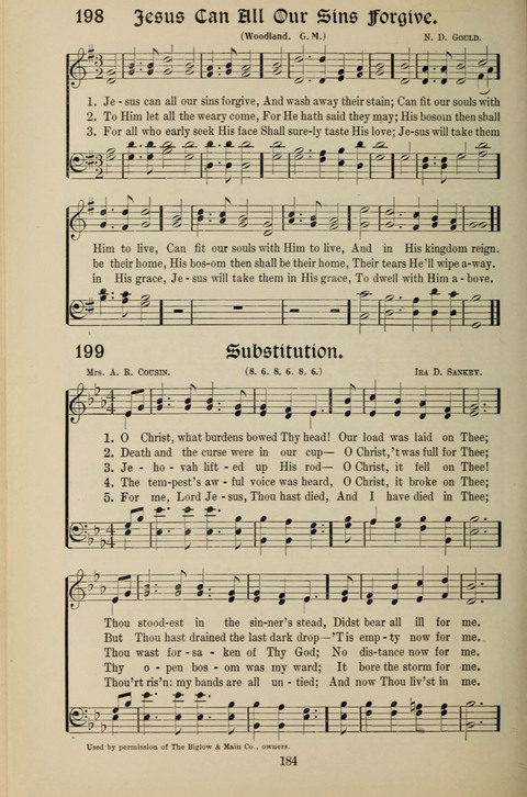 Messages of Love Hymn Book: for Gospel, Sunday School, Special Services and Home Singing page 182