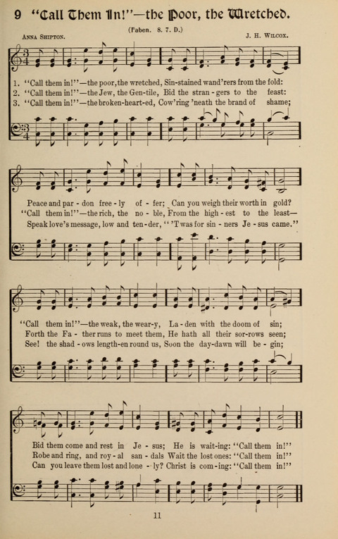 Messages of Love Hymn Book: for Gospel, Sunday School, Special Services and Home Singing page 9