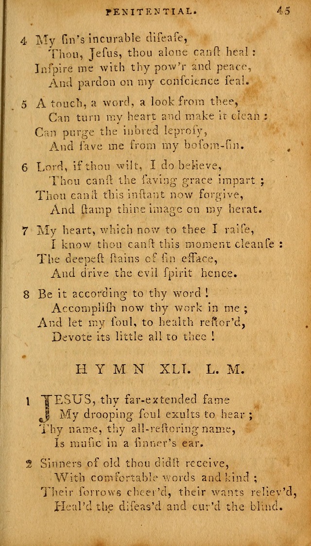 The Methodist Pocket Hymn-book, revised and improved: designed as a constant companion for the pious, of all denominations (30th ed.) page 45