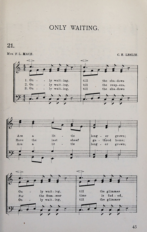 Manly Praise: A Collection of Solos, Quartets, and Choruses, for the Evangelistic Meetings, etc. page 43