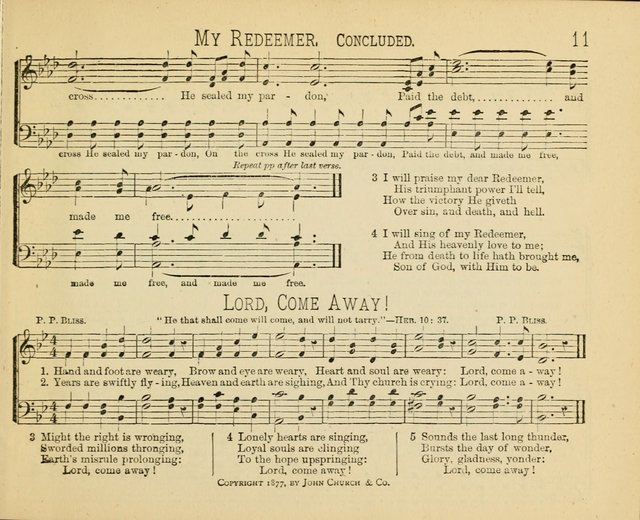 Minnetonka Songs: for Sabbath Schools, compiled especially for the Minnetonka Sabbath-School Assembly page 11