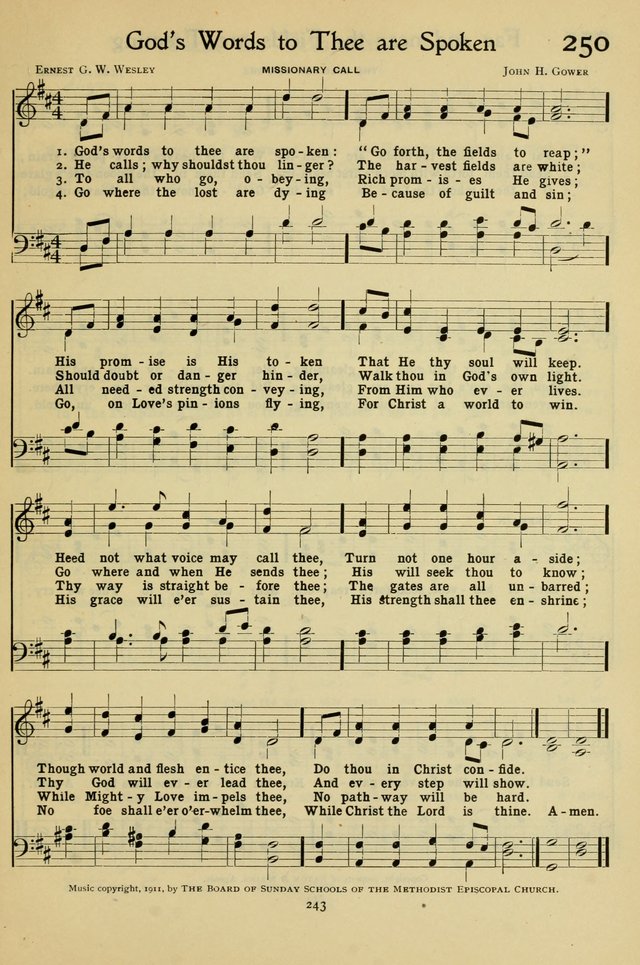 The Methodist Sunday School Hymnal page 256