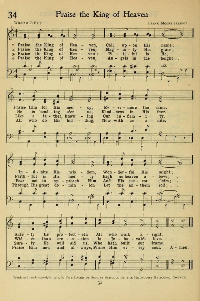 The Methodist Sunday School Hymnal page 45