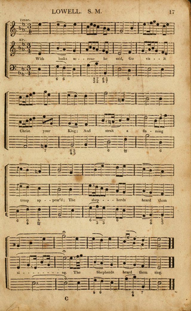 Musica Sacra: or, Springfield and Utica Collections United: consisting of Psalm and hymn tunes, anthems, and chants (2nd revised ed.) page 17
