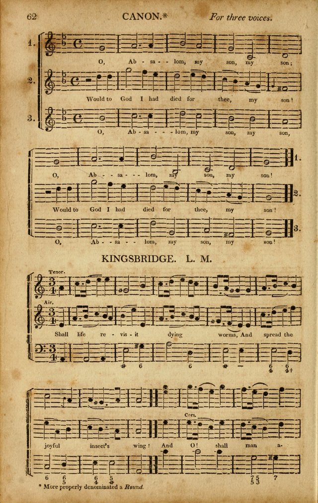 Musica Sacra: or, Springfield and Utica Collections United: consisting of Psalm and hymn tunes, anthems, and chants (2nd revised ed.) page 62
