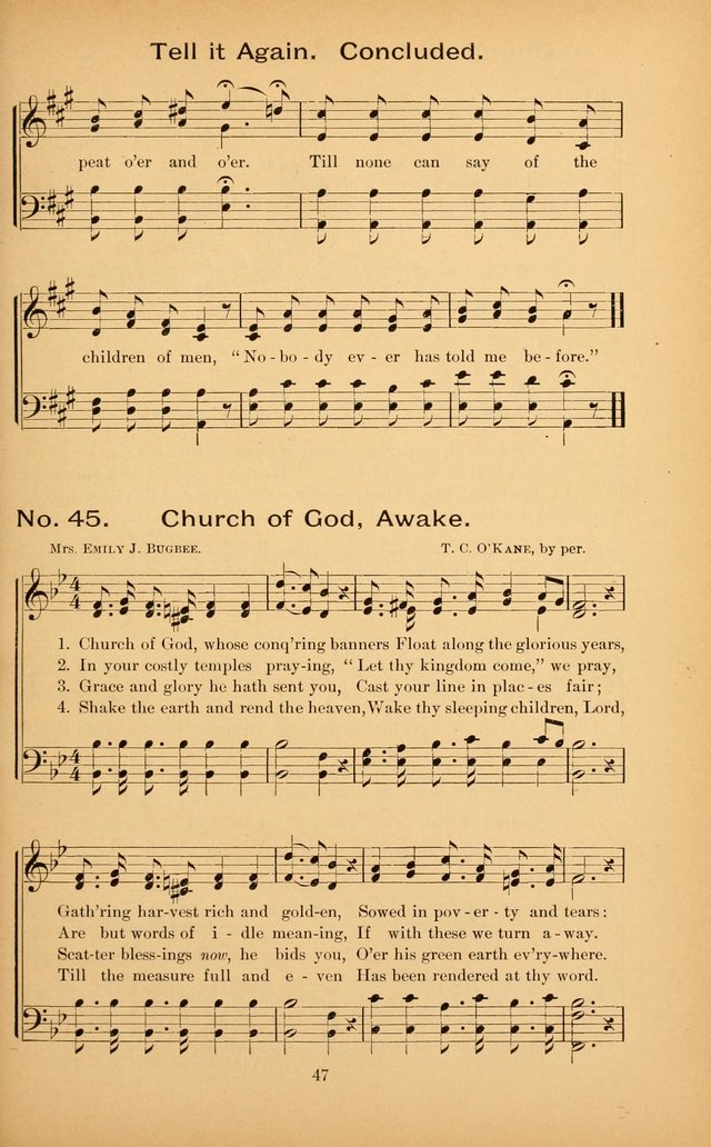 The Missionary Triumph: being a collection of Songs suitable for all kinds of Missionary Serves page 47