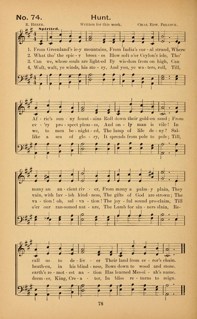 The Missionary Triumph: being a collection of Songs suitable for all kinds of Missionary Serves page 78