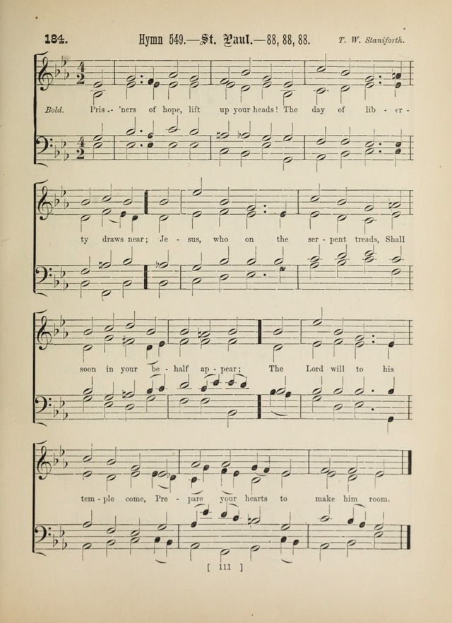 Methodist Tune Book: a collection of tunes adapted to the Methodist Hymn book page 111