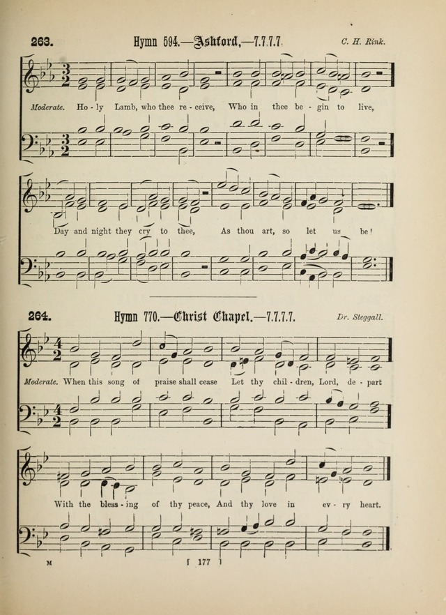 Methodist Tune Book: a collection of tunes adapted to the Methodist Hymn book page 177