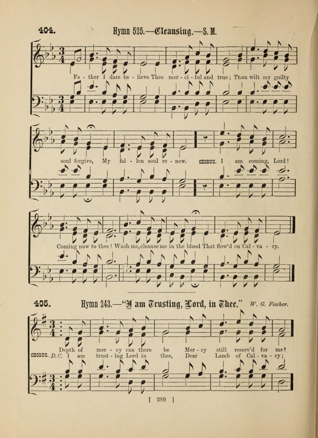 Methodist Tune Book: a collection of tunes adapted to the Methodist Hymn book page 280