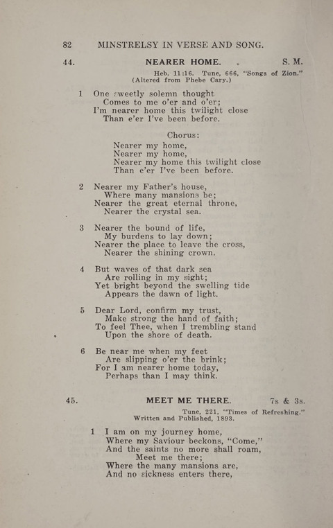 Minstrelsy In Verse and Song: Being a collection of Original Psalms, Hymns and Poems for the Home, covering a period of more than fifty years in their production page 82