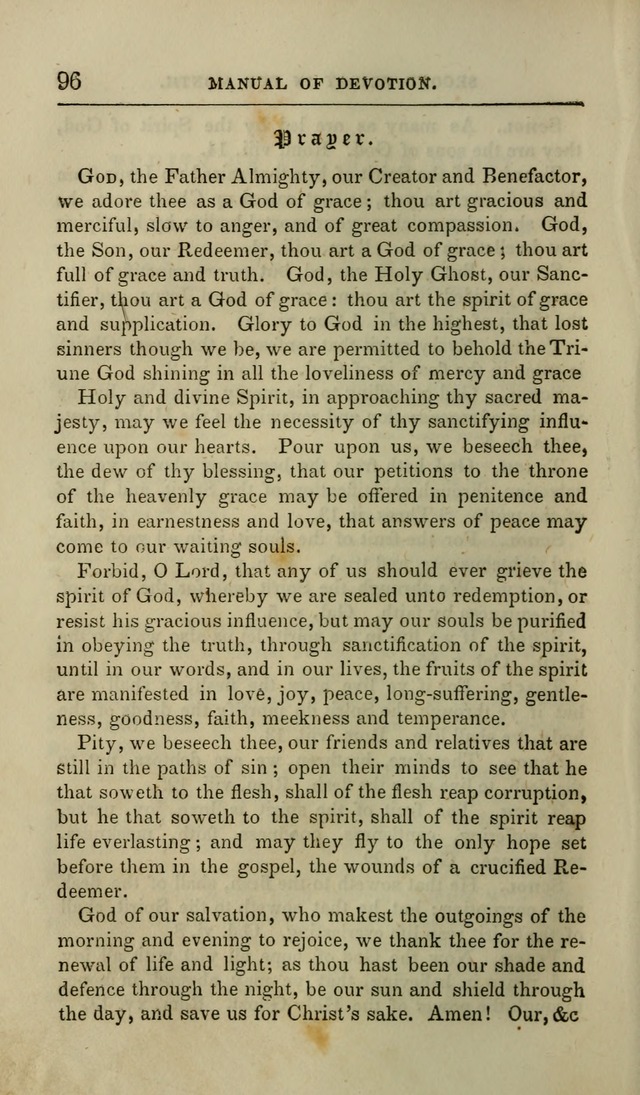 Manual of Devotion: or religious exercises for the morning and evening of each day of the month, for the use of schools and private families page 98