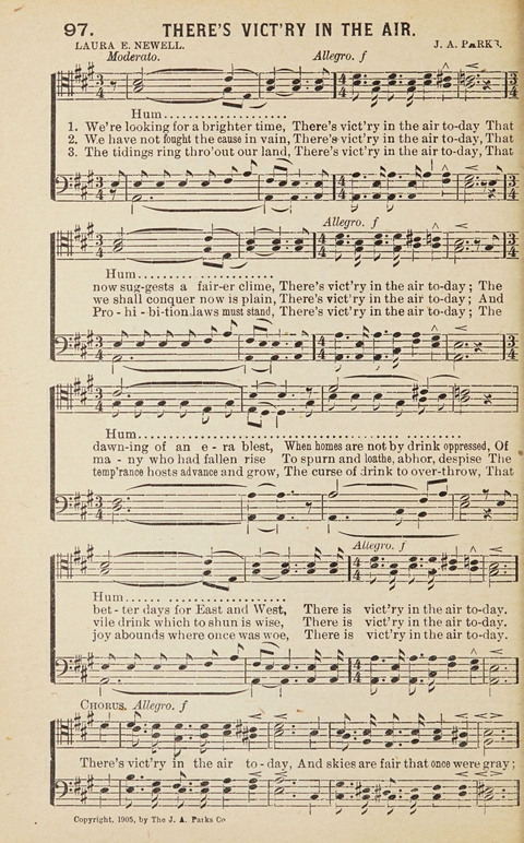 New Anti-Saloon Songs: A Collection of Temperance and Moral Reform Songs Prepared at the Request of The National Anti-Saloon League page 100