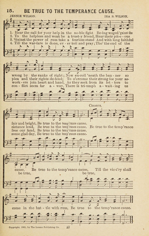 New Anti-Saloon Songs: A Collection of Temperance and Moral Reform Songs Prepared at the Request of The National Anti-Saloon League page 15
