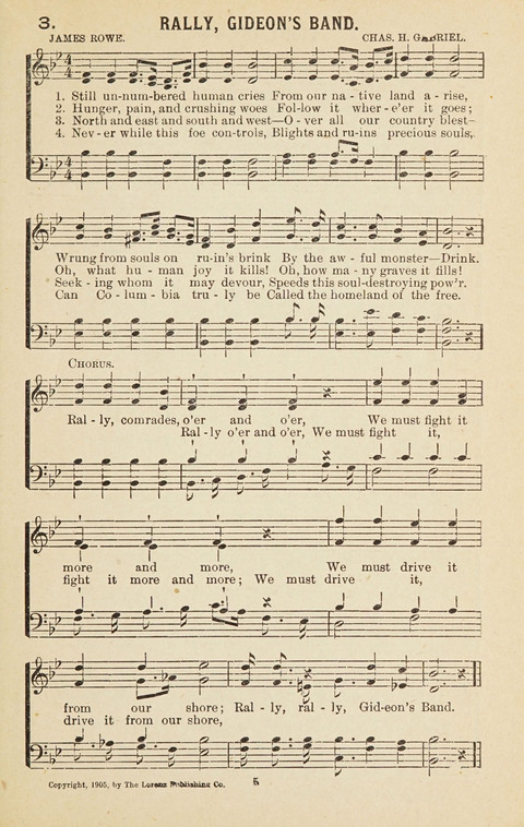 New Anti-Saloon Songs: A Collection of Temperance and Moral Reform Songs Prepared at the Request of The National Anti-Saloon League page 3