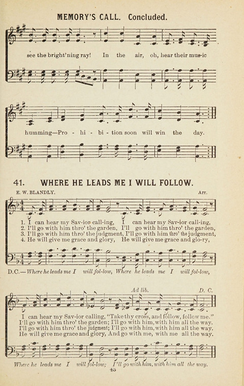 New Anti-Saloon Songs: A Collection of Temperance and Moral Reform Songs Prepared at the Request of The National Anti-Saloon League page 41