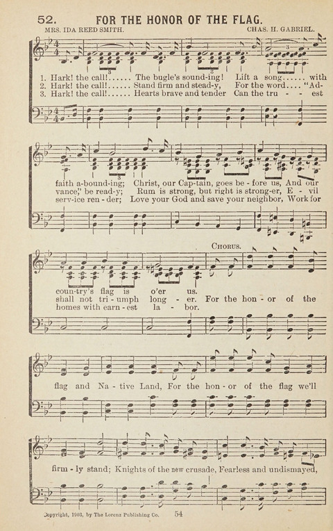 New Anti-Saloon Songs: A Collection of Temperance and Moral Reform Songs Prepared at the Request of The National Anti-Saloon League page 52