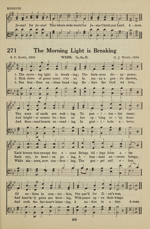 New Baptist Hymnal: containing standard and Gospel hymns and responsive readings page 205