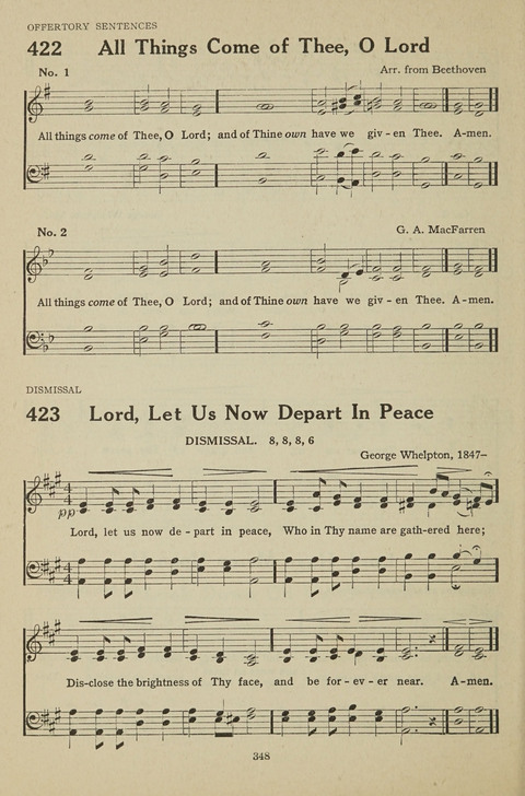 New Baptist Hymnal: containing standard and Gospel hymns and responsive readings page 348