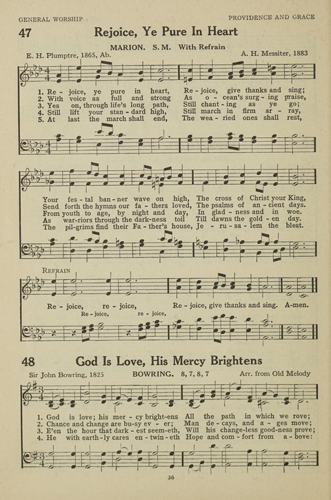 New Baptist Hymnal: containing standard and Gospel hymns and responsive readings page 36