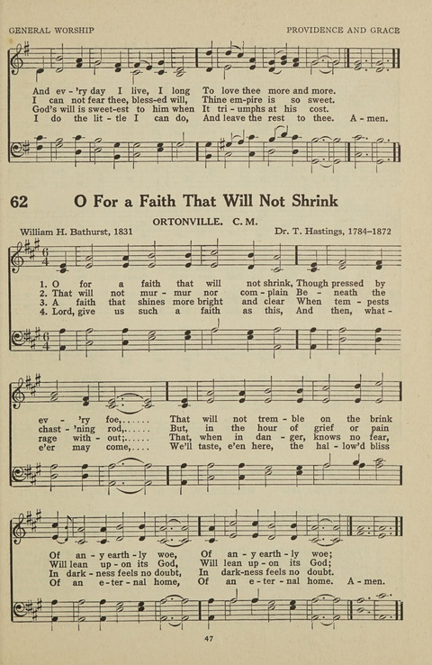 New Baptist Hymnal: containing standard and Gospel hymns and responsive readings page 47