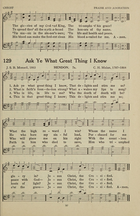 New Baptist Hymnal: containing standard and Gospel hymns and responsive readings page 97