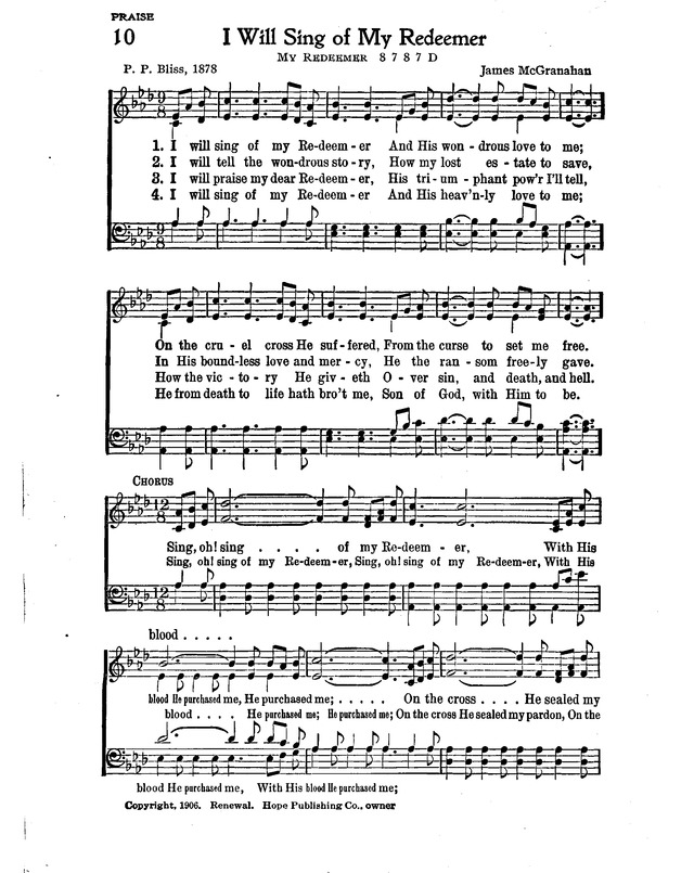 The New Christian Hymnal page 10