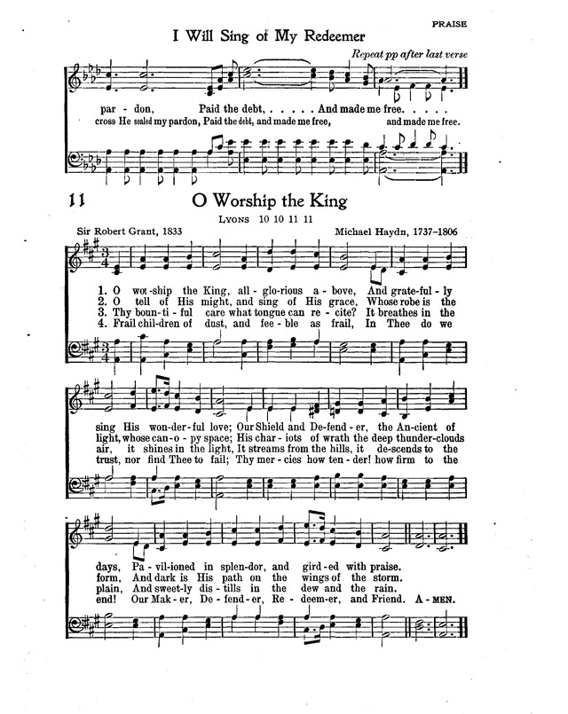 The New Christian Hymnal page 11