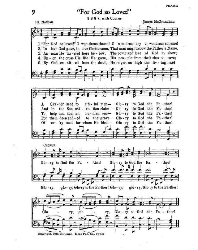 The New Christian Hymnal page 9