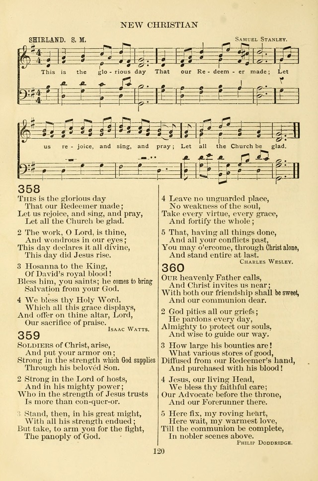 New Christian Hymn and Tune Book page 120
