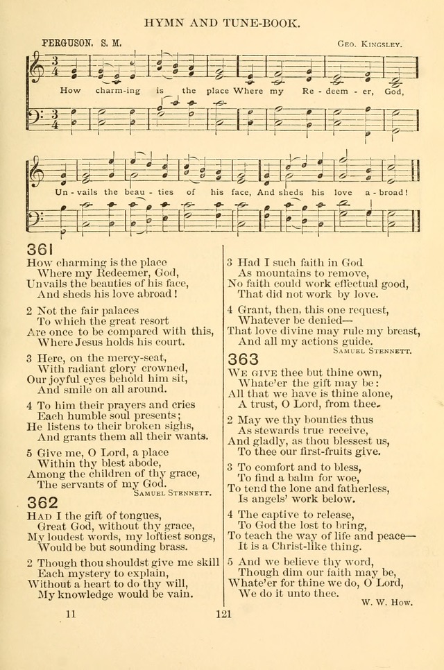New Christian Hymn and Tune Book page 121