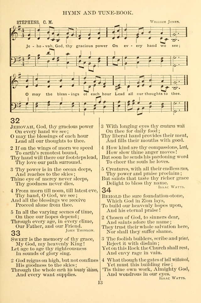 New Christian Hymn and Tune Book page 13