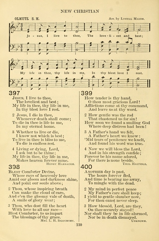 New Christian Hymn and Tune Book page 130
