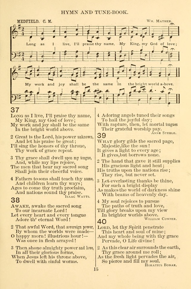New Christian Hymn and Tune Book page 15