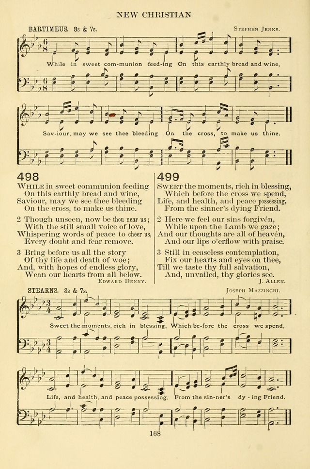 New Christian Hymn and Tune Book page 168