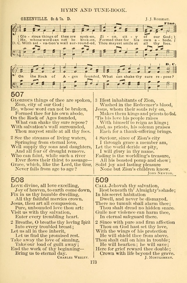 New Christian Hymn and Tune Book page 173