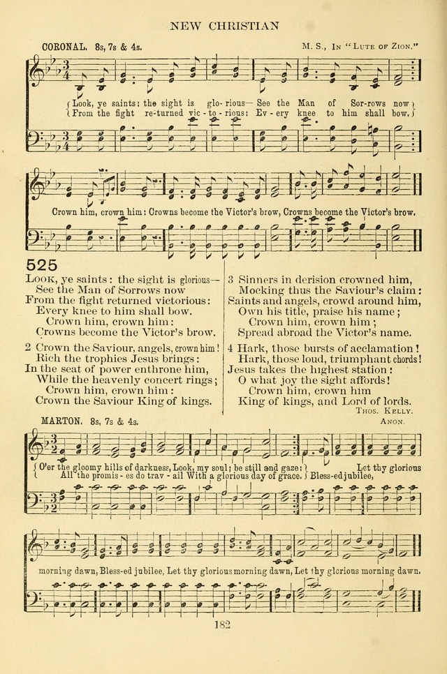 New Christian Hymn and Tune Book page 182