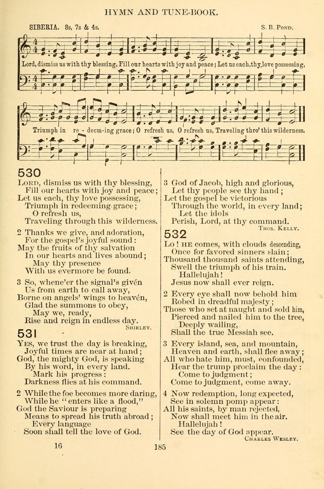 New Christian Hymn and Tune Book page 185
