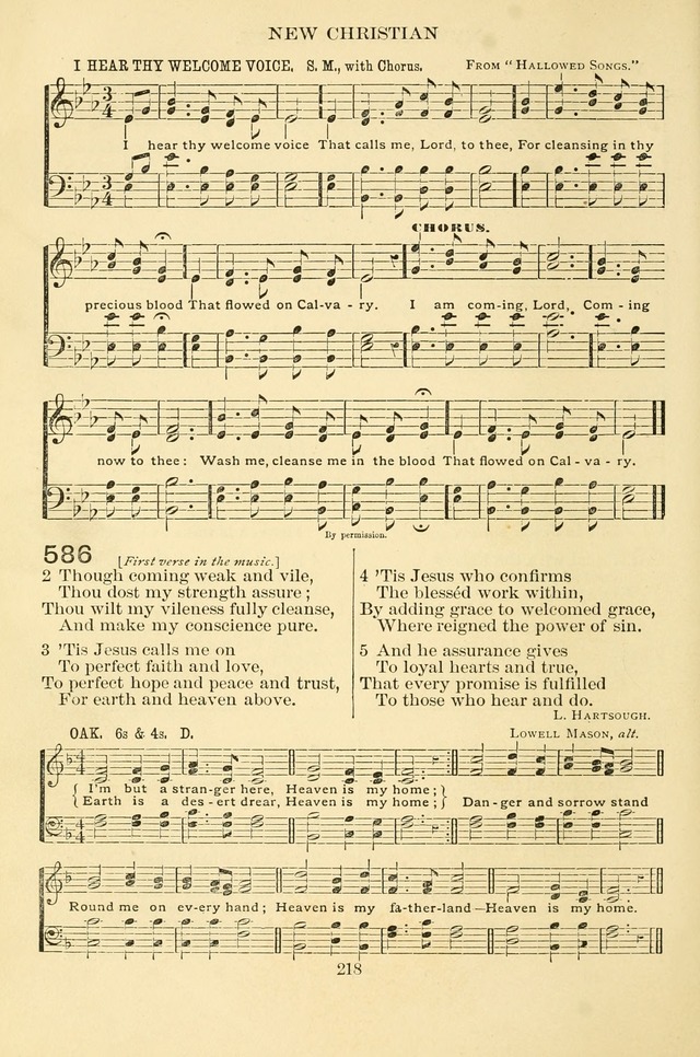 New Christian Hymn and Tune Book page 218