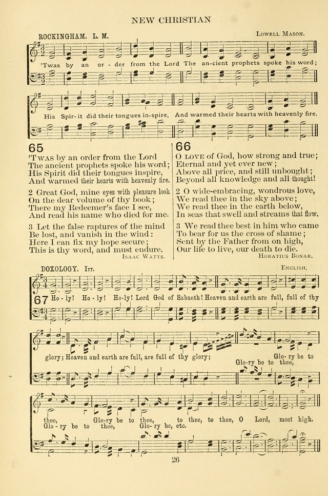 New Christian Hymn and Tune Book page 26